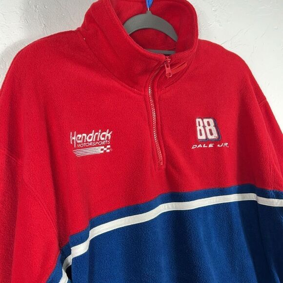🔥🔥 Vintage NASCAR DALE EARNHARDT JR. #88 Embroidered Fleece Quarter Zip Pullov - Picture 3 of 10